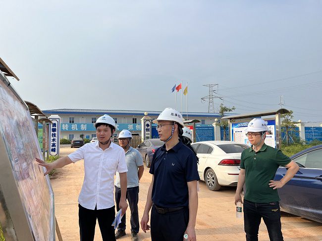翟羽佳听取项目现场汇报。蒋佳伦摄（建图）.jpg